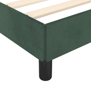 Giroletto senza Materasso Verde Scuro 140x190 cm in Velluto 347321