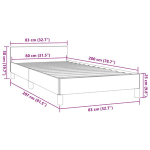 Giroletto con Testiera Tortora 80x200 cm in Tessuto 347371