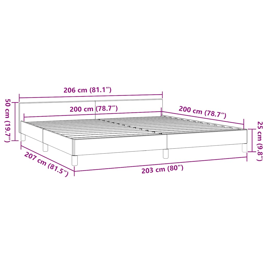 Giroletto senza Materasso Crema 200x200 cm in Tessuto 347444