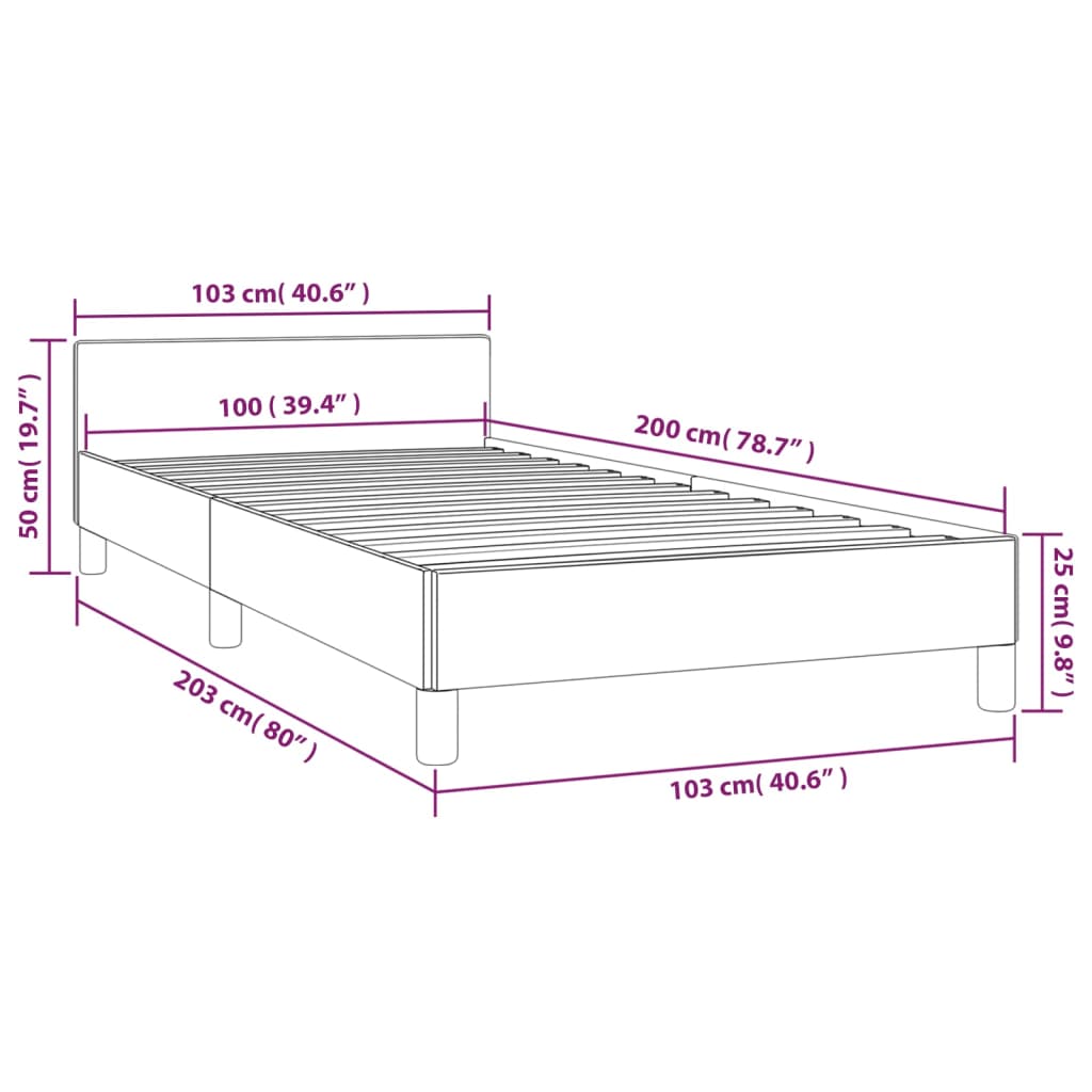 Giroletto con Testiera Marrone 100x200 cm in Similpelle cod mxl 58031