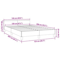 Giroletto con Testiera senza Materasso Bianco 120x200 cm 347490