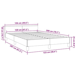 Giroletto con Testiera senza Materasso Bianco 120x200 cm 347490