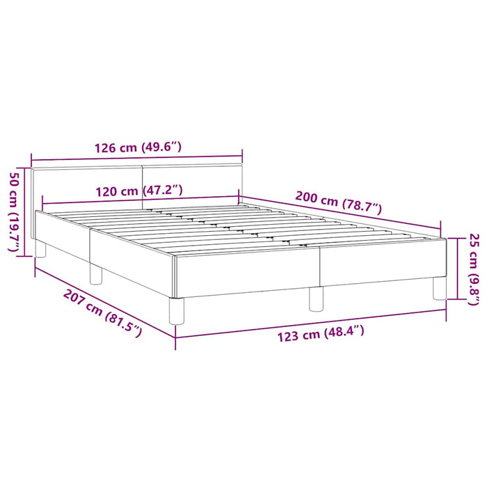 Giroletto con Testiera senza Materasso Bianco 120x200 cm 347490