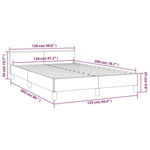 Giroletto con Testiera Marrone 120x200 cm in Similpelle 347492