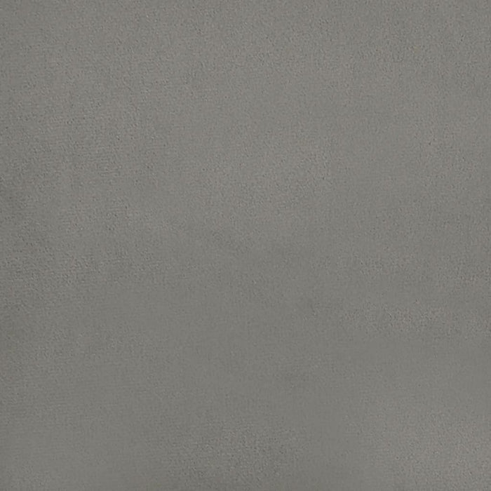 Giroletto con Testiera Grigio Chiaro 80x200 cm in Velluto cod mxl 61192