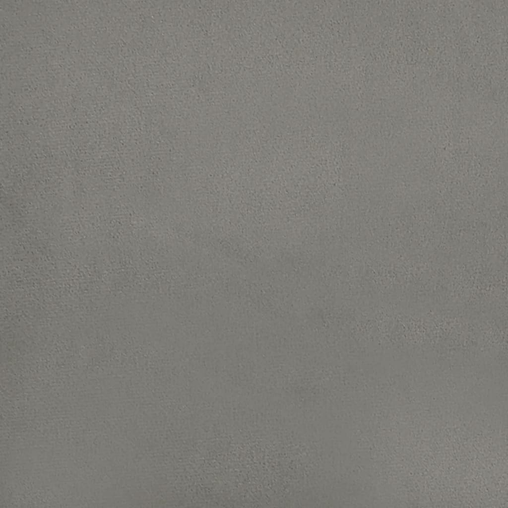 Giroletto con Testiera Grigio Chiaro 100x200 cm in Velluto 347555