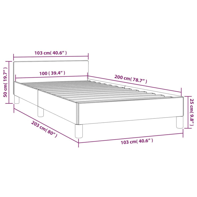 Giroletto con Testiera Grigio Chiaro 100x200 cm in Velluto cod mxl 62025