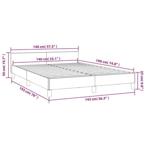 Giroletto con Testiera Blu Scuro 140x190 cm in Velluto 347571