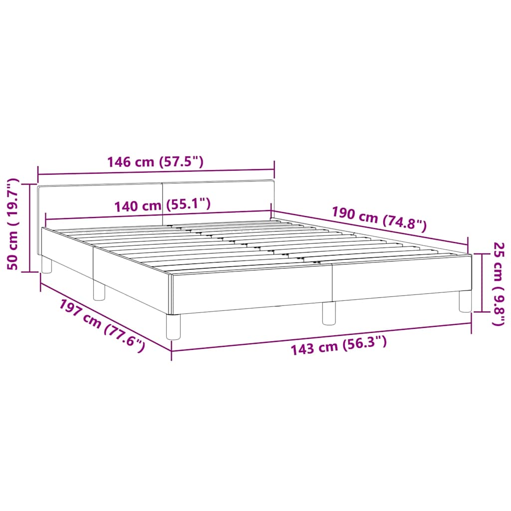 Giroletto con Testiera Rosa 140x190 cm in Velluto 347572