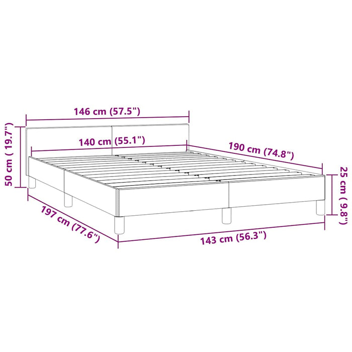 Giroletto con Testiera Rosa 140x190 cm in Velluto 347572