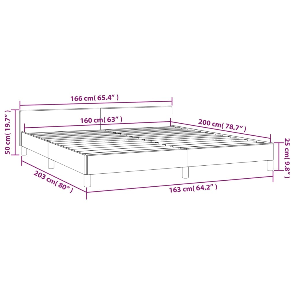 Giroletto con Testiera Grigio Scuro 160x200 cm in Velluto cod mxl 46772