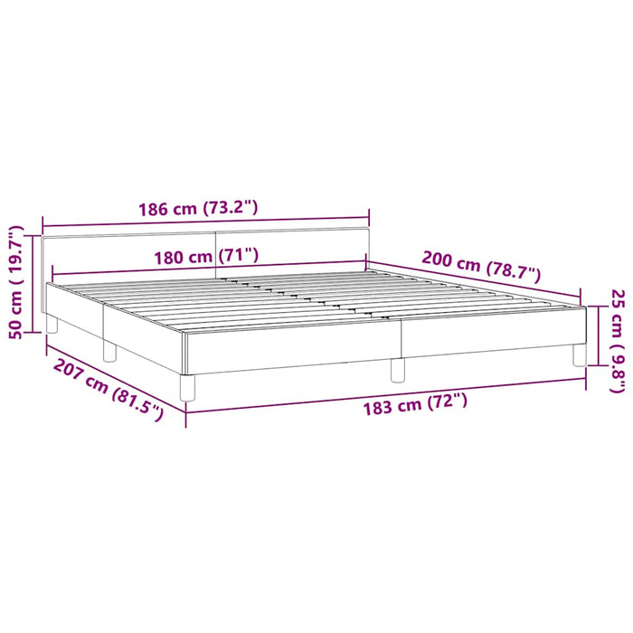 Giroletto con Testiera Blu Scuro 180x200 cm in Velluto 347589