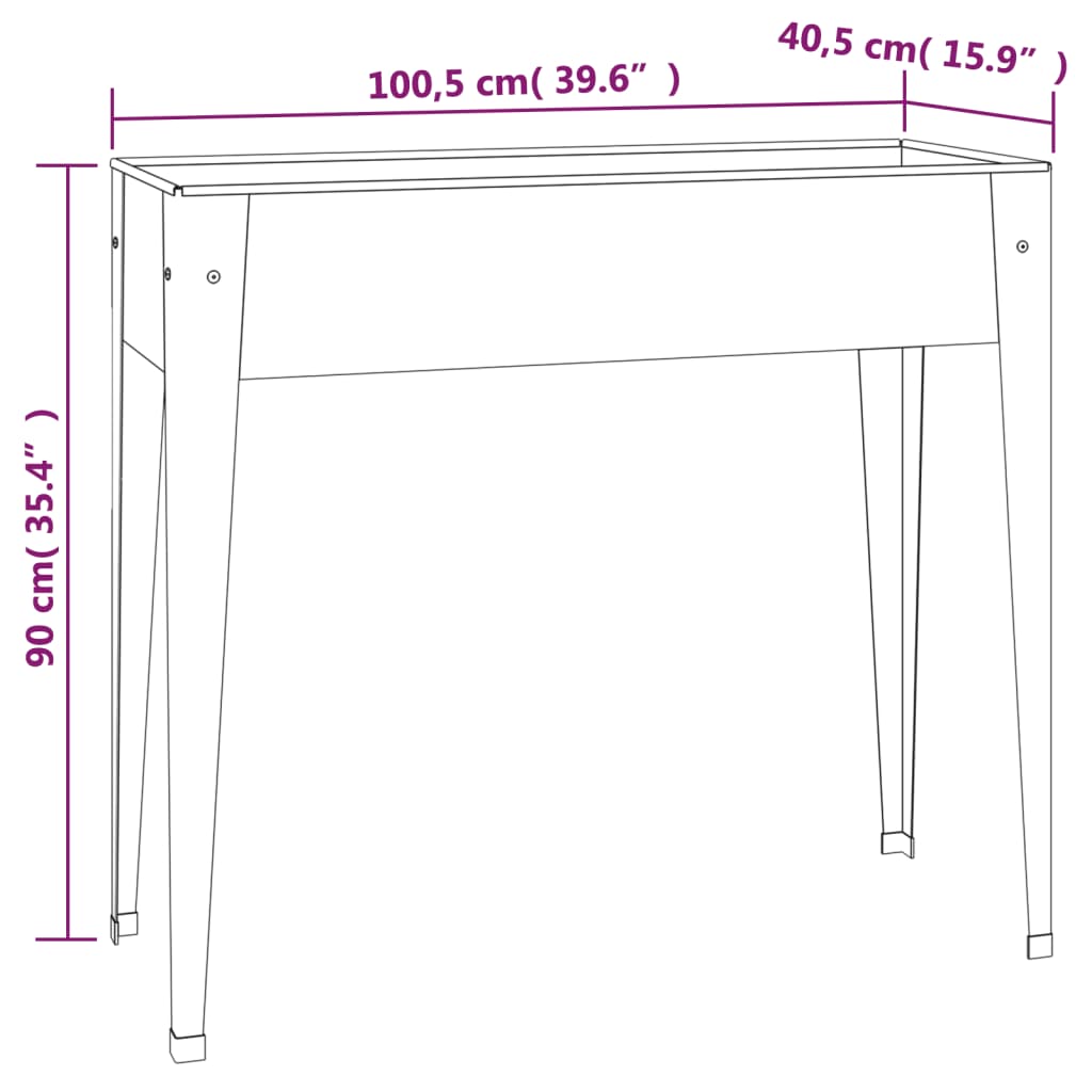 Fioriera da Giardino 100,5x40,5x90 cm Acciaio Zincato 152262