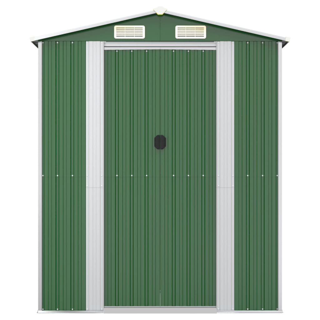 Capanno da Giardino Verde 192x108x223 cm in Acciaio Zincato 319267