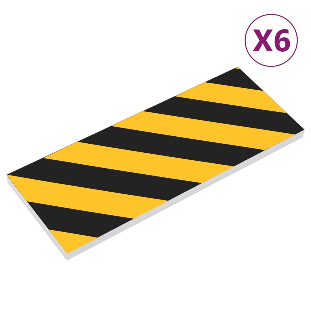 Protezioni da Parete 6 pz Giallo e Nero 50x10x2 cm Schiuma EVA cod mxl 67955