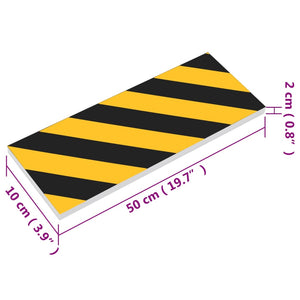 Protezioni da Parete 6 pz Giallo e Nero 50x10x2 cm Schiuma EVA cod mxl 67955