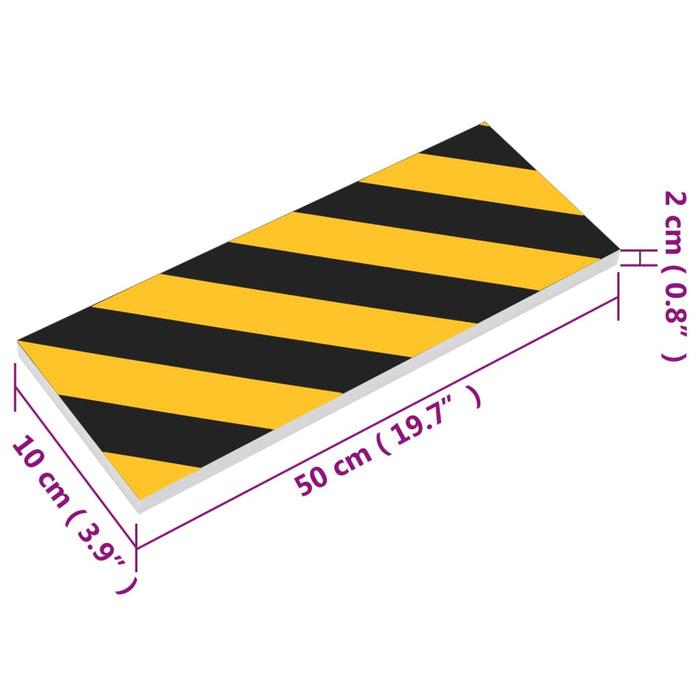 Protezioni da Parete 6 pz Giallo e Nero 50x10x2 cm Schiuma EVA cod mxl 67955