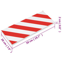 Protezioni da Parete 6 pz rosso e bianco 50x20x2 cm Schiuma EVA 153104