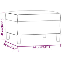 Poggiapiedi Crema 60x50x41 cm in Tessuto 349265