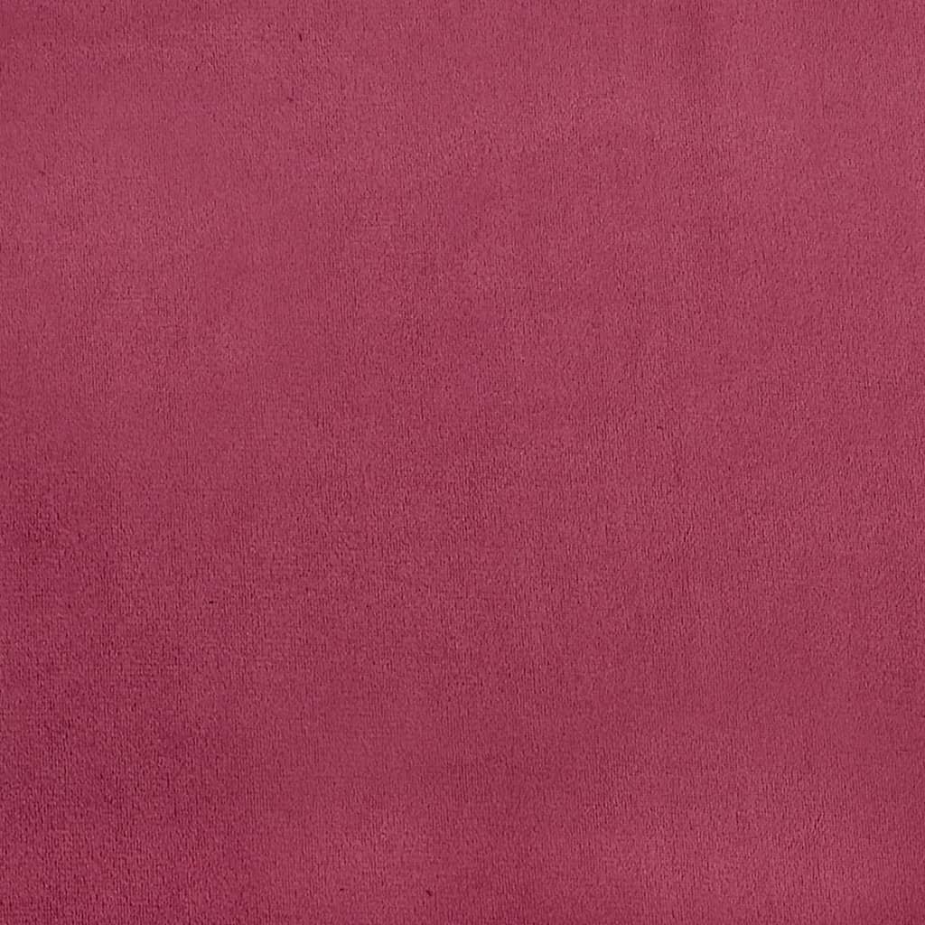 Poggiapiedi Rosso Vino 60x50x41 cm in Velluto 349297