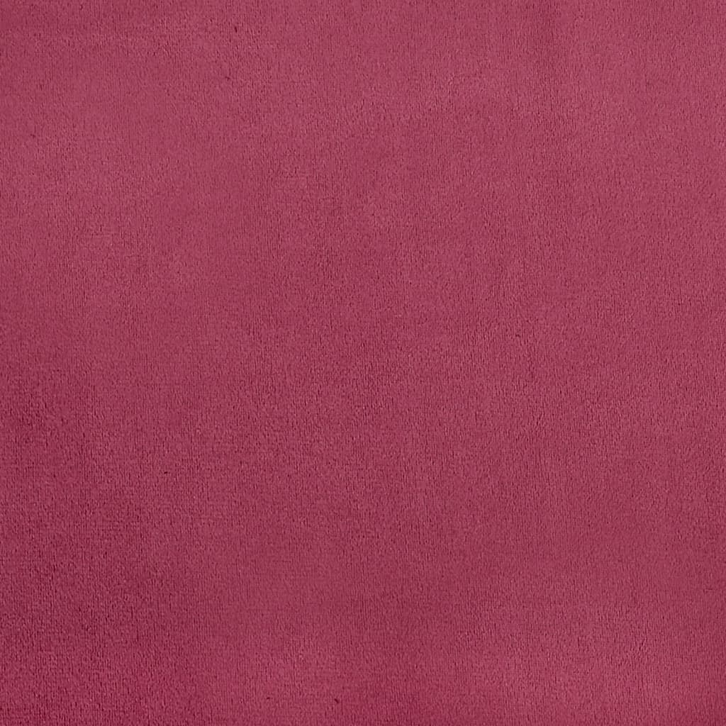 Poggiapiedi Rosso Vino 70x55x41 cm in Velluto 349321