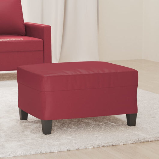 Poggiapiedi Rosso Vino 70x55x41 cm in Similpelle 349359