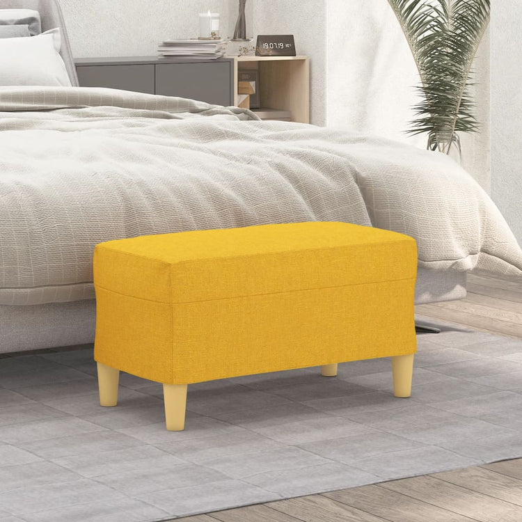 Panca Giallo Chiaro 70x35x41 cm in Tessuto cod mxl 60315