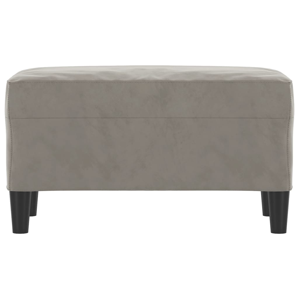 Panca Grigio Chiaro 70x35x41 cm in Velluto cod mxl 60622