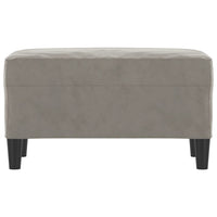 Panca Grigio Chiaro 70x35x41 cm in Velluto cod mxl 60622