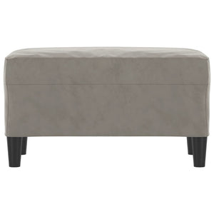 Panca Grigio Chiaro 70x35x41 cm in Velluto cod mxl 60622