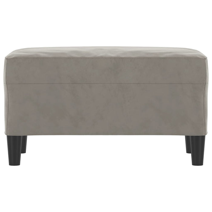 Panca Grigio Chiaro 70x35x41 cm in Velluto cod mxl 60622