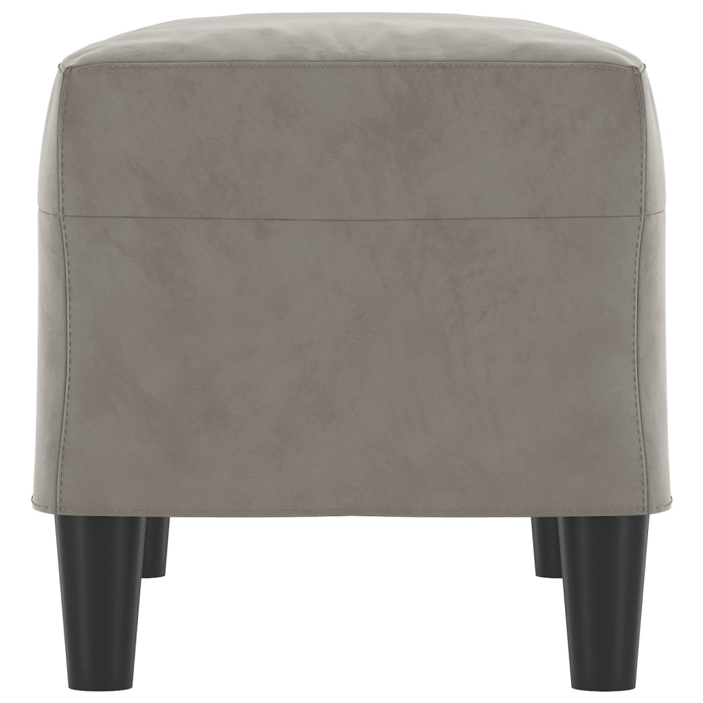 Panca Grigio Chiaro 70x35x41 cm in Velluto cod mxl 60622