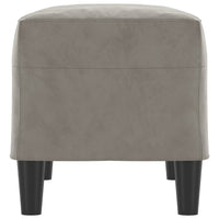 Panca Grigio Chiaro 70x35x41 cm in Velluto cod mxl 60622