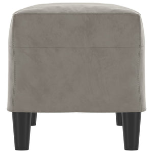 Panca Grigio Chiaro 70x35x41 cm in Velluto cod mxl 60622