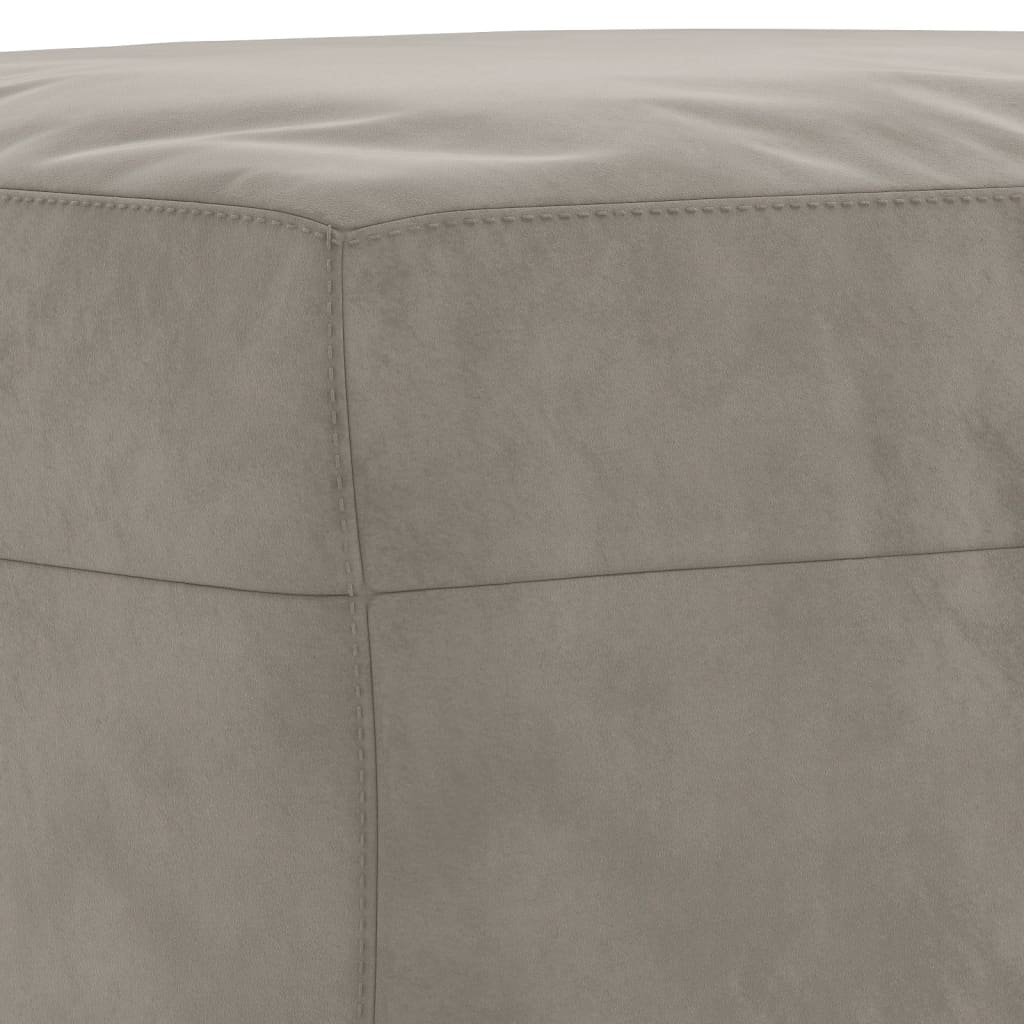 Panca Grigio Chiaro 70x35x41 cm in Velluto cod mxl 60622