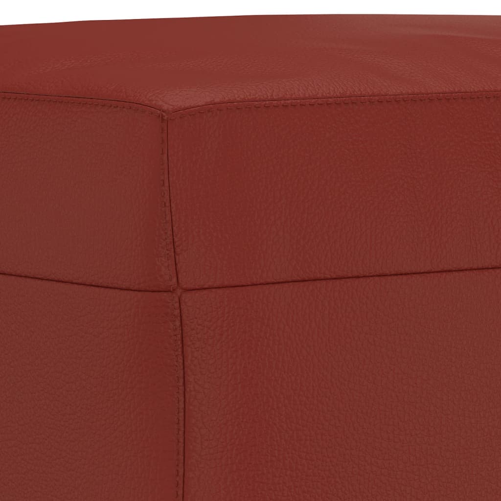 Panca Rosso Vino 100x35x41 cm in Similpelle 349419