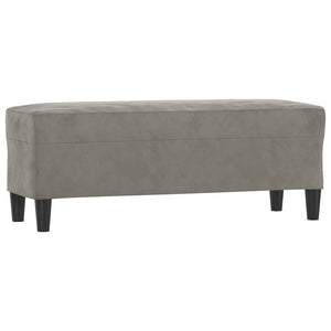 Panca Grigio chiaro 100x35x41 cm in Velluto cod mxl 68677