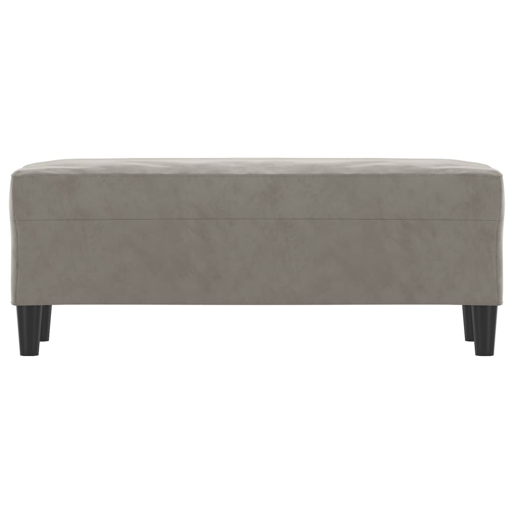 Panca Grigio chiaro 100x35x41 cm in Velluto cod mxl 68677