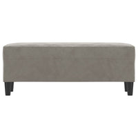 Panca Grigio chiaro 100x35x41 cm in Velluto cod mxl 68677