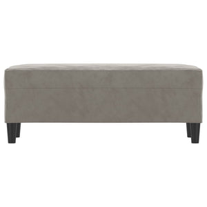 Panca Grigio chiaro 100x35x41 cm in Velluto cod mxl 68677