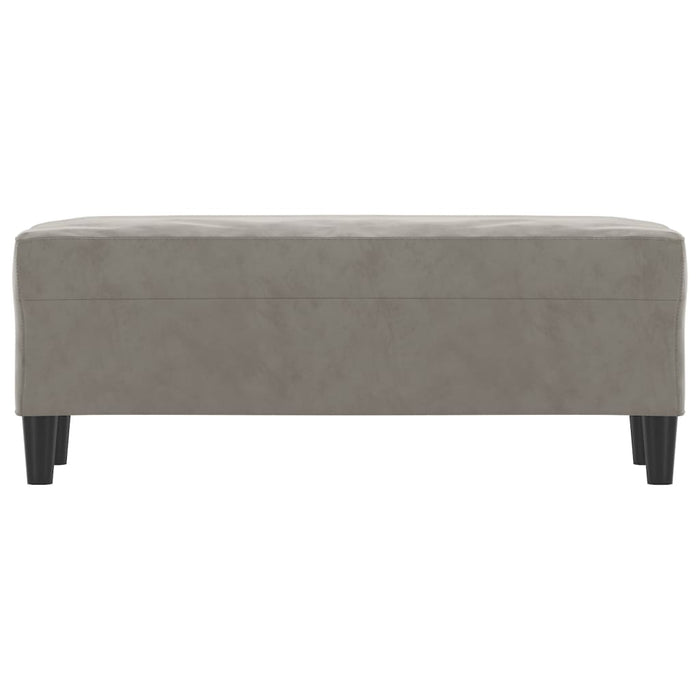 Panca Grigio chiaro 100x35x41 cm in Velluto cod mxl 68677