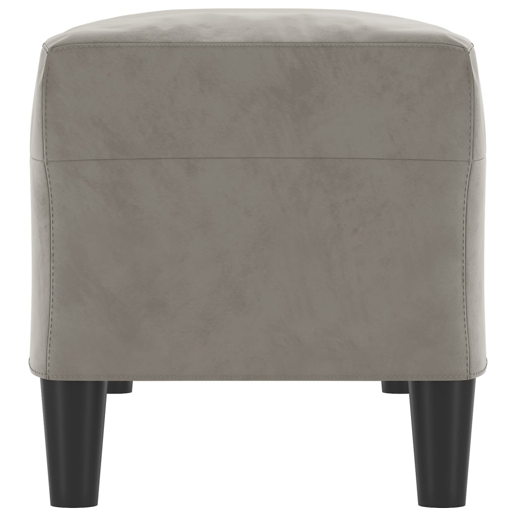 Panca Grigio chiaro 100x35x41 cm in Velluto cod mxl 68677