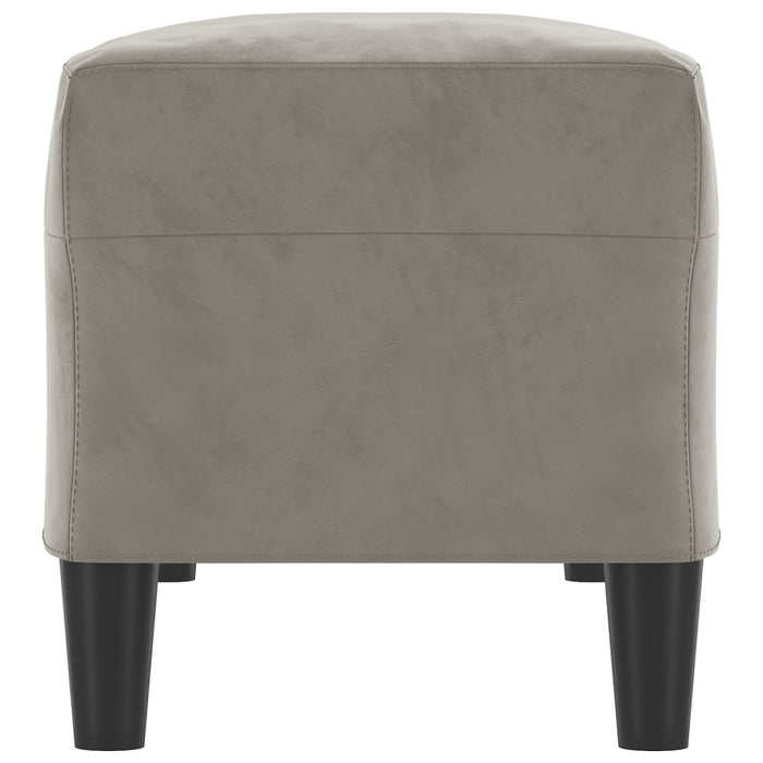 Panca Grigio chiaro 100x35x41 cm in Velluto cod mxl 68677