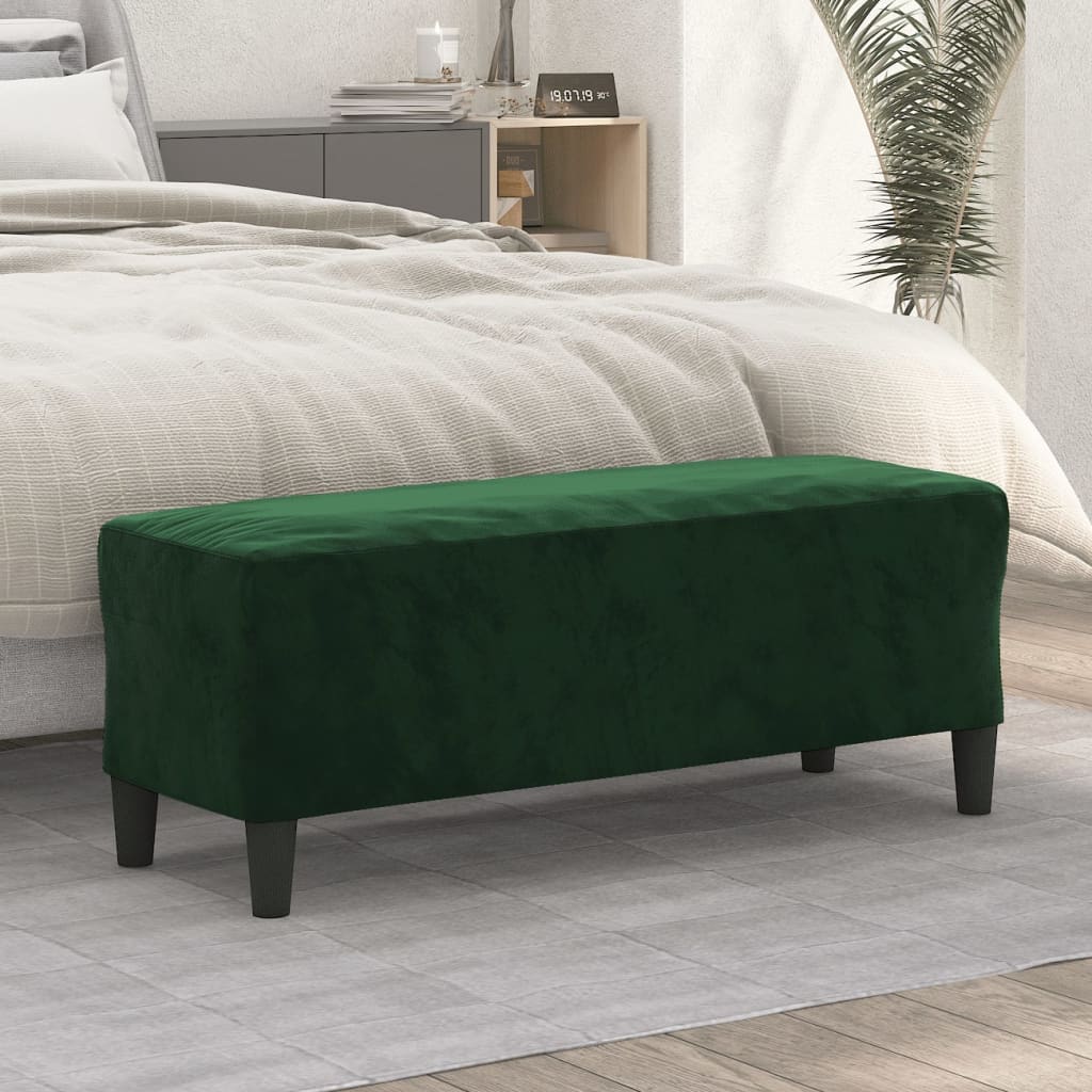 Panca Verde Scuro 100x35x41 cm in Velluto 349423