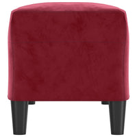 Panca Rosso Vino 100x35x41 cm in Velluto 349425