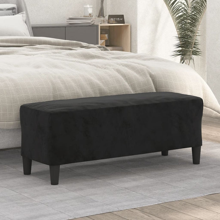 Panca Nero 100x35x41 cm in Velluto 349426