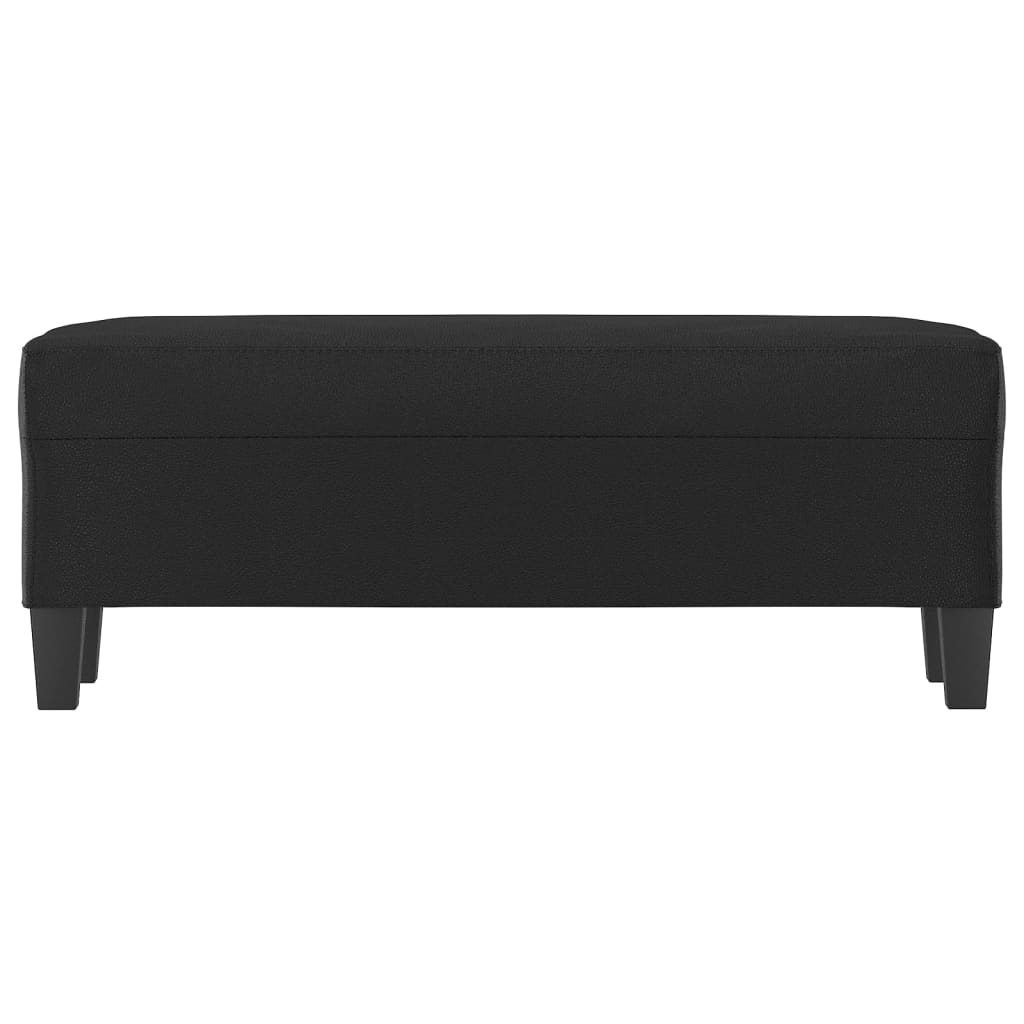 Panca Nera 100x35x41 cm in Similpelle 349459