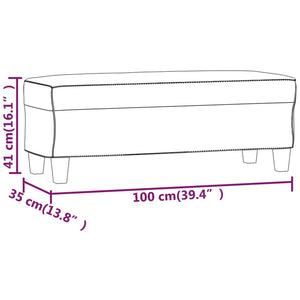 Panca Marrone 100x35x41 cm in Similpelle cod mxl 62081