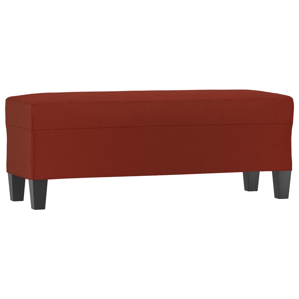 Panca Rosso Vino 100x35x41 cm in Similpelle 349463