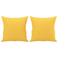 Cuscini Decorativi 2 pz Giallo Chiaro 40x40 cm in Tessuto cod mxl 46384